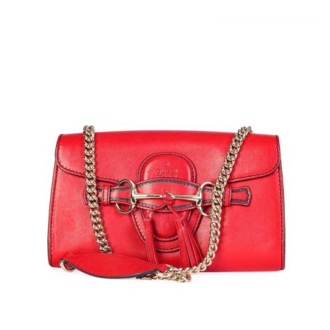 gucci red tassel bag